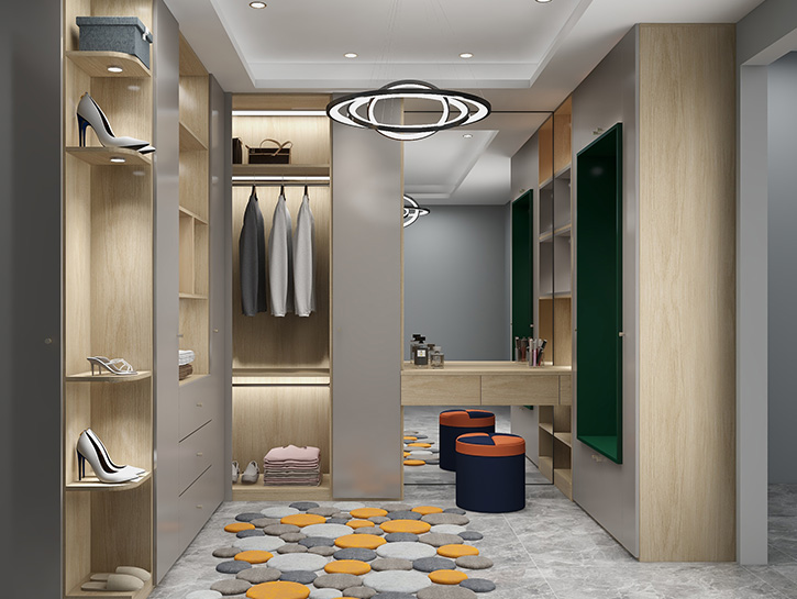 现代气概衣帽间衣柜效果图