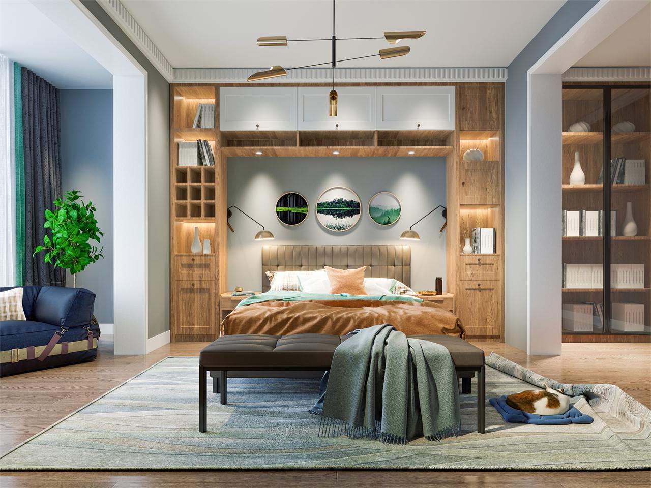 北欧气概书柜定制